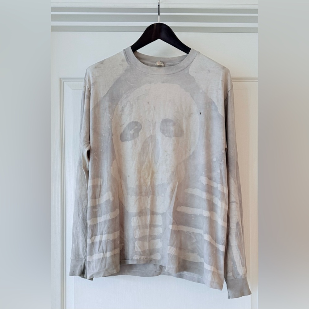 Harvey Woods Men's Skull Graphic Long Sleeve Shirt